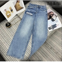 Good Quality Miu Miu Cotton Jeans MM011314 Blue 2026