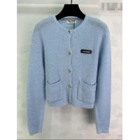 Super Quality Miu Miu Wool Mohair Cardigan MM011308 Blue 2026