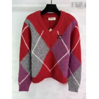 ​Best Price Miu Miu Quilted Sweater MM011310 Red 2026