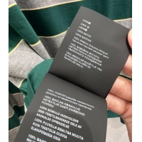 Top Quality Miu Miu Cotton Striped T-Shirt MM011316 Grey/Green 2026