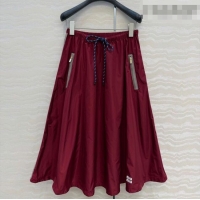 Buy Discount Miu Miu Skirt MM011322 Red 2026