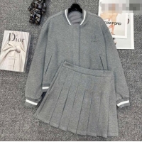 Fashion Discount Miu Miu Jacket and Skirt Set MM011323 Grey 2026