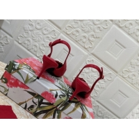 Luxury Dolce & Gabbana Lollo Nappa Leather slingbacks Pump 6.5cm DG121106 Red 2026