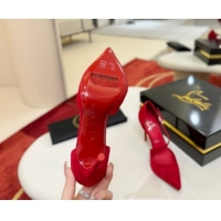 Shop Cheap Christian Louboutin Miss Ziggyta Heel Pumps 10cm with Strap in Suede Red 1209090 2026