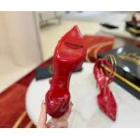 Shop Duplicate Christian Louboutin Teetiag Sandals 10cm in Embossed Leather and Mesh Red 1209095 2026