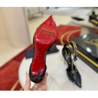 Popular Style Christian Louboutin Teetiag Sandals 10cm in Embossed Leather and Mesh Black 1209096 2026