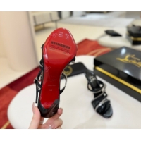 Sophisticated Christian Louboutin Zip Heel Slides Sandal 10cm in Leather CL120901 Black 2026