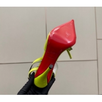 Classic Hot Christian Louboutin Zip Heel Sandals 10.5cm in Patent Leather Neon Green CL120901 2026