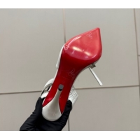 Sumptuous Christian Louboutin Zip Heel Sandals 10.5cm in Patent Leather CL120901 White 2026