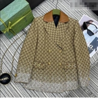 Top Grade Gucci GG Strass Jacket GG011301 Beige 2026