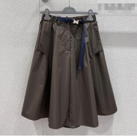 Trendy Design Prada Nylon Skirt PR011302 Taupe 2026