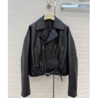 Top Grade Loewe Sheepskin Leather Down Jacket LW011304 Black 2026