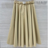 Luxury Cheap Prada Cotton Skirt PR011306 Beige 2026