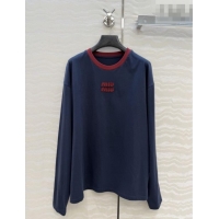 Super Quality Miu Miu Cotton T-shirt M011410 Blue 2026