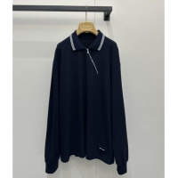 Modern Classic Miu Miu Cotton Polo Shirt M011411 Blue 2026