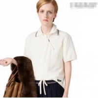 Best Price Miu Miu Cotton Polo T-shirt M011412 White 2026