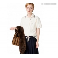 Best Price Miu Miu Cotton Polo T-shirt M011412 White 2026
