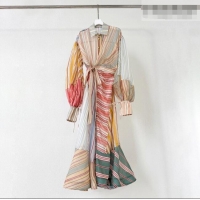​Top Grade Zimmermann Linen & Silk Long Dress Z011416 Multicolor 2026