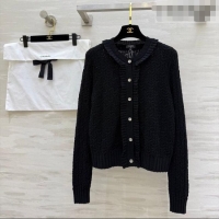 ​Top Design Chanel Cardigan with Ruffles CH011305 Black 2026