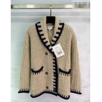 Buy Cheapest Chanel Wool Cardigan CH011405 Khaki 2026