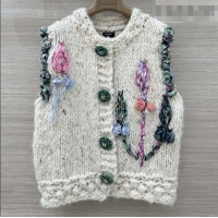 Fashion Discount Chanel Cashmere Vest CH011423 Beige/Green 2026