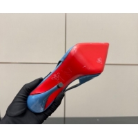 Popular Style Christian Louboutin Patent Leather Slingbacks Pump CL120903 Blue 2026