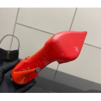 Discount Christian Louboutin Miss Ziggyta Heel Pumps 10cm with Strap in Patent Leather Red 1209131 2026