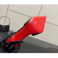 Buy Fashionable Christian Louboutin Miss Ziggyta Heel Pumps 10cm with Strap in Patent Leather Black 1209133 2026