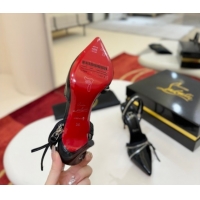 Luxury Cheap Christian Louboutin Zip Heel Sandals 10.5cm in Patent Leather CL120901 Black 2026