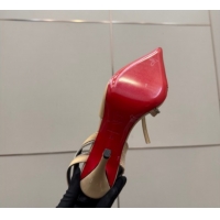 Big Discount Christian Louboutin Zip Heel Sandals 10.5cm in Patent Leather CL120901 Nude 2026