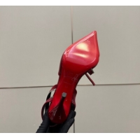Cheap Price Christian Louboutin Zip Heel Sandals 10.5cm in Patent Leather CL120901 Red 2026