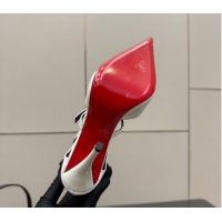 Low Price Christian Louboutin Patent Leather Pumps with Trible Straps CL120902 White 2026