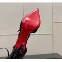 Pretty Style Christian Louboutin Patent Leather Pumps with Trible Straps CL120902 Black 2026