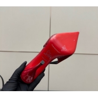 Luxurious Christian Louboutin Patent Leather Slingbacks Pump CL120903 Red 2026