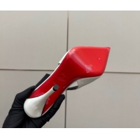 Good Looking Christian Louboutin Patent Leather Slingbacks Pump CL120903 White 2026