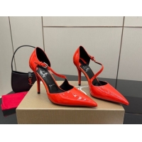 Purchase Christian Louboutin Miss Ziggyta Heel Pumps 10cm with Strap in Patent Leather 1209130 Red 2026