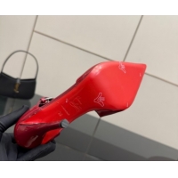 Durable Christian Louboutin Miss Ziggyta Heel Pumps 10cm with Strap in Patent Leather 1209130 Dark Burgundy 2026