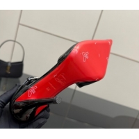 Discount Christian Louboutin Miss Ziggyta Heel Pumps 10cm with Strap in Patent Leather Black 1209133 2026