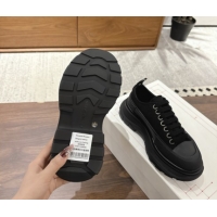 Trendy Design Alexander McQueen Tread Slick Canvas Lace Up Sneakers 5cm 208005 Black 2026