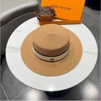 Famous Brand Louis Vuitton Straw Hat 74451 Apricot