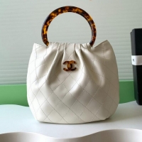 Inexpensive Chanel Original Lambskin Small Hobo Bag AS6022 White 2025