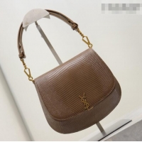 ​Inexpensive Saint Laurent Voltaire Bag in Lizard Calf Leather 753824 Brown 2026
