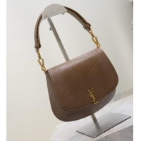 ​Inexpensive Saint Laurent Voltaire Bag in Lizard Calf Leather 753824 Brown 2026