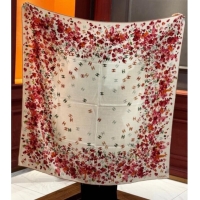 Good Quality Chanel Cashmere & Silk Square Scarf CH011605 White/Red 2026
