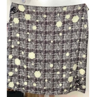 Grade Quality Chanel Camellia Cashmere & Silk Square Scarf CH011608 Black 2026