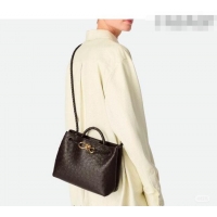 Best Price Bottega Veneta Medium Andiamo Top Handle Bag in Ostrich Leather 817805 Emerald Green 2026