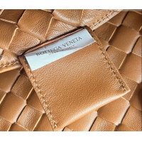 Affordable Price Bottega Veneta Campana Shoulder Bag in Suede 844249 Amber Brown 2025