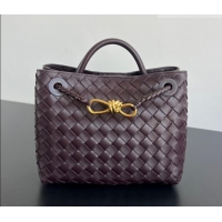 Market Sells Bottega Veneta Small Andiamo Top Handle Bag in Intrecciato Leather 743568 Dark Barolo Red 2026