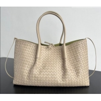 Super Quality Bottega Veneta Medium Pinacoteca Tote Bag in Intrecciato Leather 817166 Taupe/Green 2025