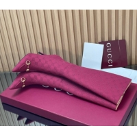 Top Design Gucci GG Canvas Heel High Boots 10cm with Horsebit 835738 Red 2026